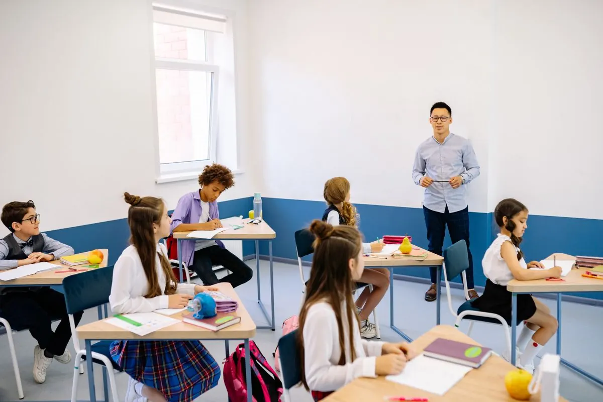 Teacher teaching a class