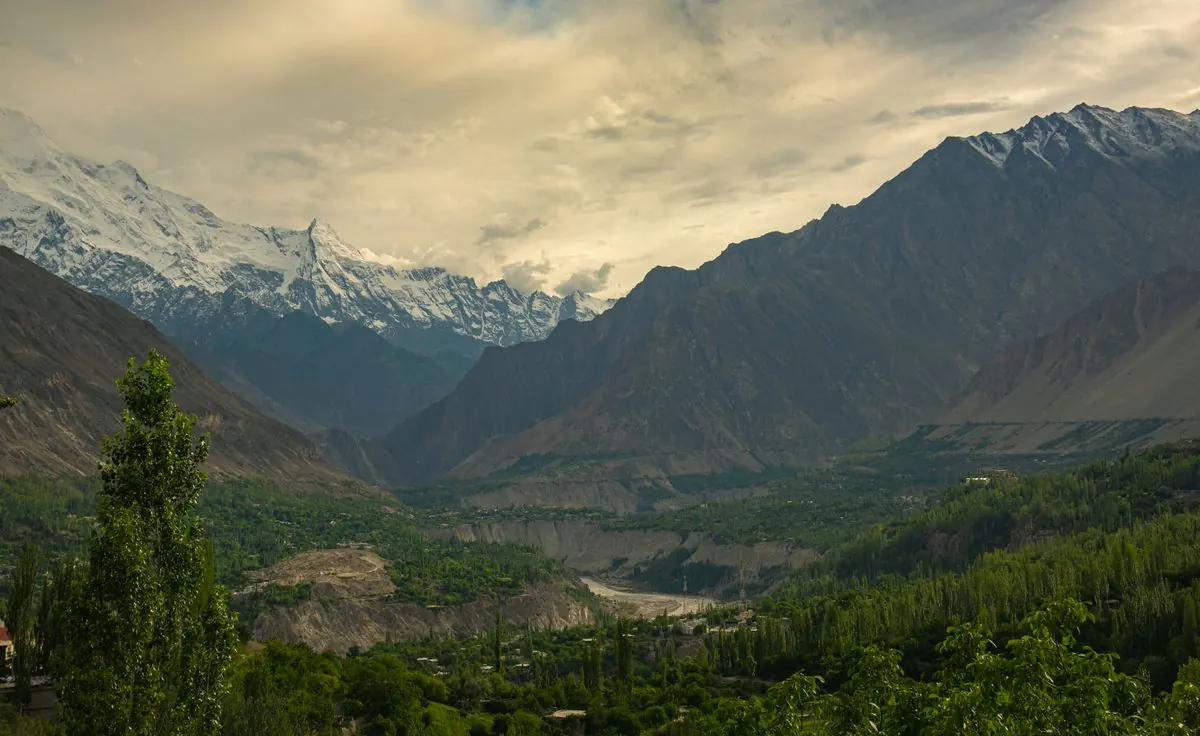 Valley in the mountains of northern Pakistan