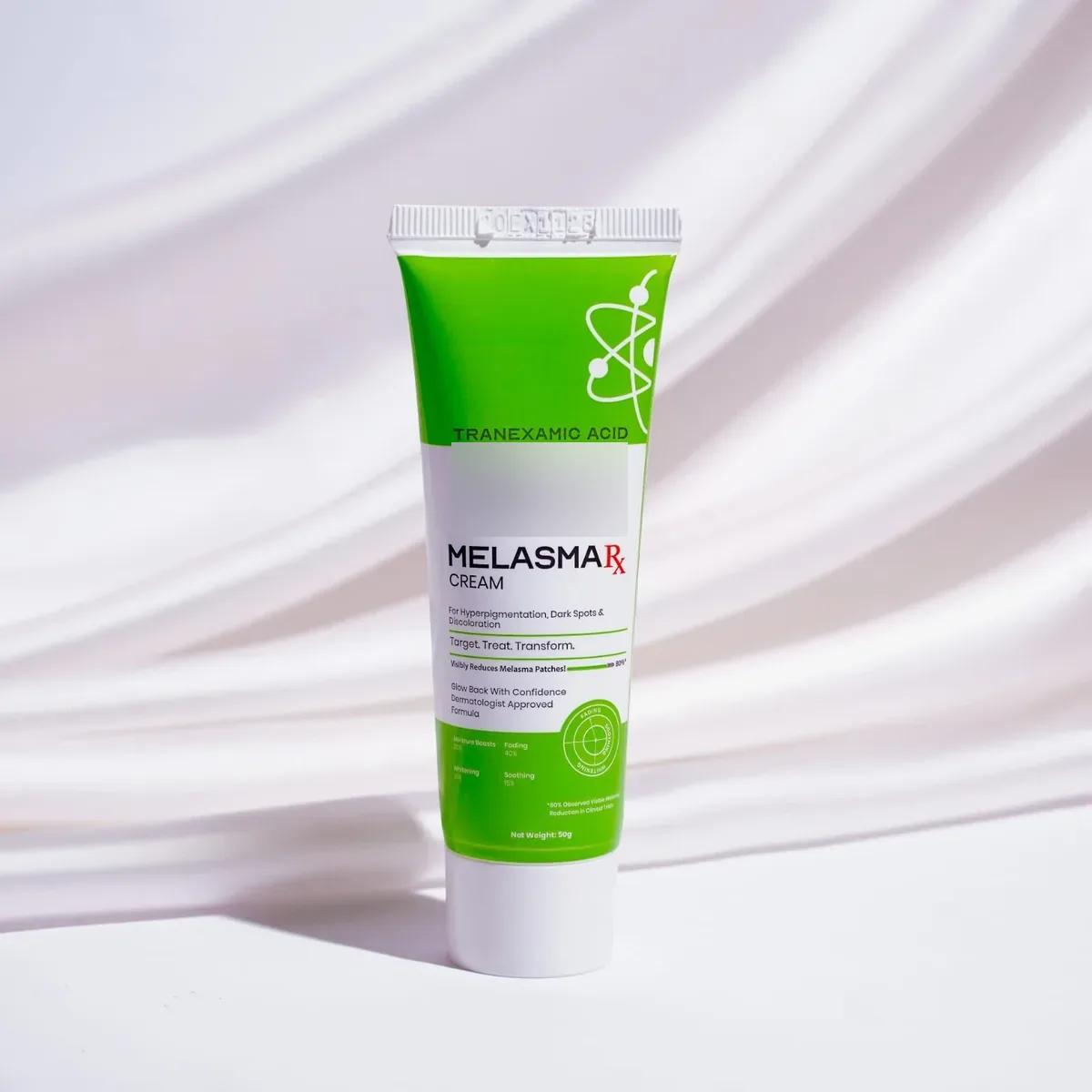 Before: plain Melasma Cream product shot with no benefit callouts