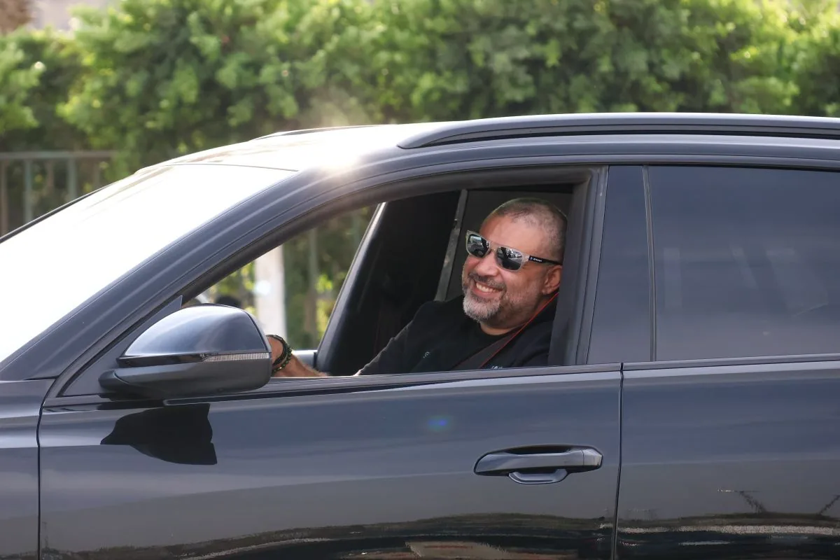 Customer driving a rental car